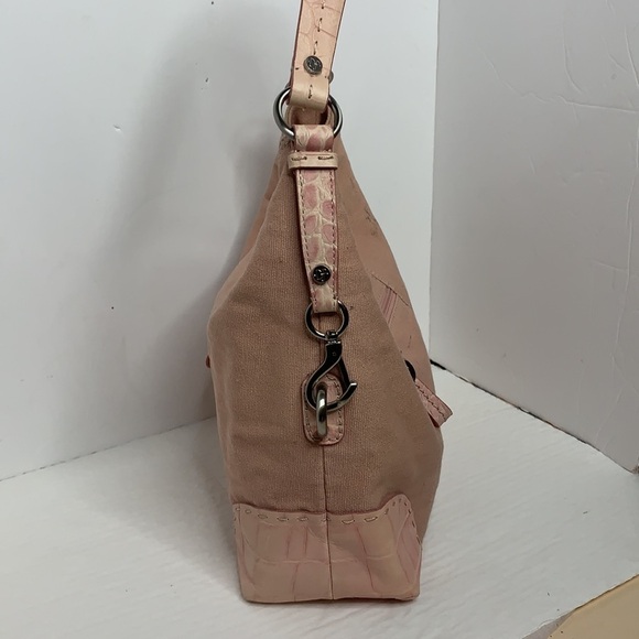 Donald J Pilner canvas and leather hobo - Picture 4 of 10